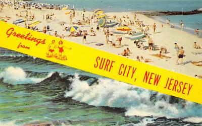 Greetings from Surf City, New Jersey, USA Postcard