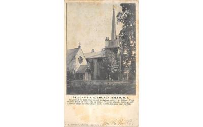 St. John's P. E. Church Salem, New Jersey Postcard