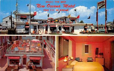Enjoying the Best New Oceana Motel Seaside Heights, New Jersey Postcard