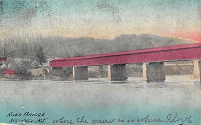 River Bridge Stockton, New Jersey Postcard
