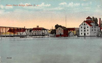 Penn's Neck Bridge Salem, New Jersey Postcard