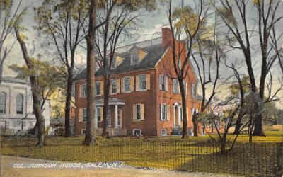 Col. Johnson House Salem, New Jersey Postcard