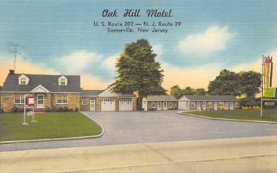 Oak Hill Motel Somerville, New Jersey Postcard