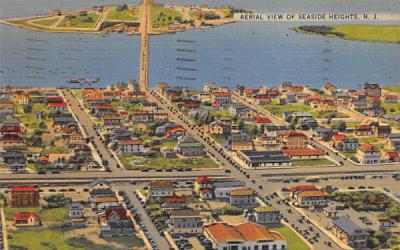 Aerial View of Seaside Heights New Jersey Postcard