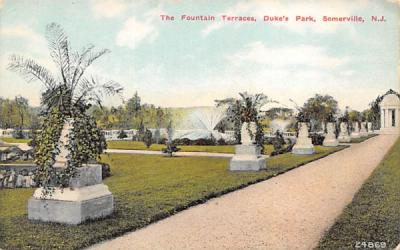 The Fountain Terrace, Duke's Park Somerville, New Jersey Postcard