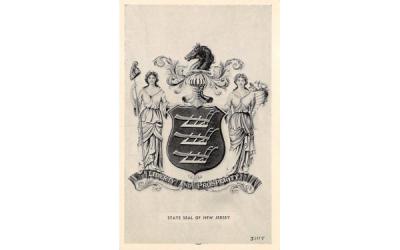 State Seal of New Jersey Postcard