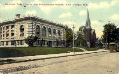 Carnegie Free Library - Orange, New Jersey NJ Postcard