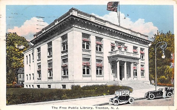 The Free Public Library Trenton, New Jersey Postcard