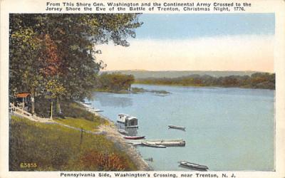 Gen. Washington and Continental Army Trenton, New Jersey Postcard