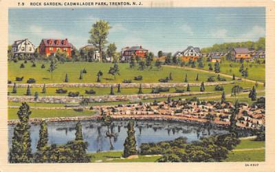Rock Garden, Cadwalader Park Trenton, New Jersey Postcard