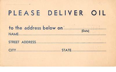 Please Deliver Oil Toms River, New Jersey Postcard