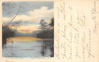 Lake Scene Tuckerton, New Jersey Postcard