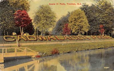 Scene in Park Trenton, New Jersey Postcard