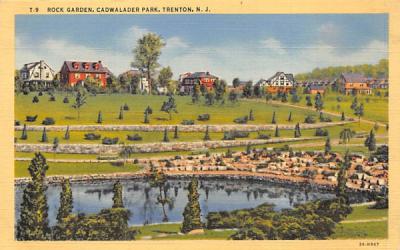 Rock Garden, Cadwalader Park Trenton, New Jersey Postcard