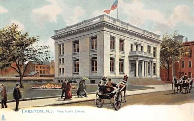 Free Public Library Trenton, New Jersey Postcard