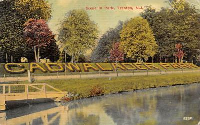 Scene in Park, Cadwalader Park Trenton, New Jersey Postcard