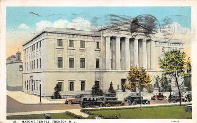 Masonic Temple Trenton, New Jersey Postcard