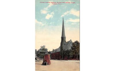Clinton Avenue Baptist Church and Swamp Angel Trenton, New Jersey Postcard