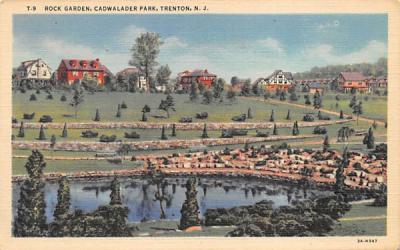 Rocks Garden, Cadwalader Park Trenton, New Jersey Postcard