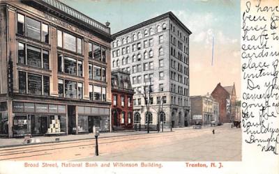 National Bank and Wilkinson Building Trenton, New Jersey Postcard