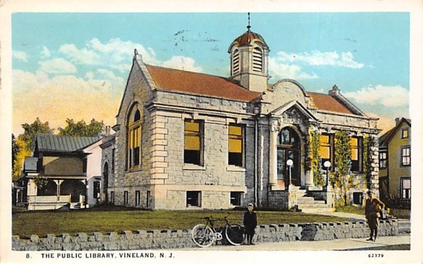 The Public Library Vineland, New Jersey Postcard