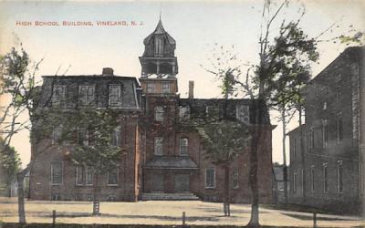 High School Building Vineland, New Jersey Postcard
