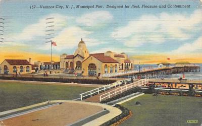 Municipal Pier Ventnor City, New Jersey Postcard