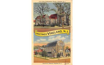 Greetings from Vineland, N. J., USA New Jersey Postcard