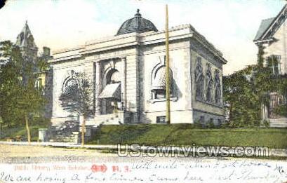 Public Library  - West Hoboken, New Jersey NJ Postcard
