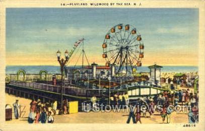 Playland    - Wildwood-by-the Sea, New Jersey NJ Postcard