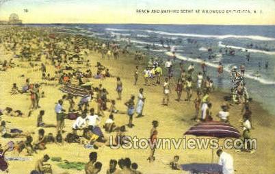 Beach  - Wildwood-by-the Sea, New Jersey NJ Postcard