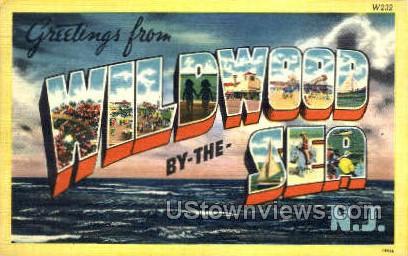 Greetings From - Wildwood-by-the Sea, New Jersey NJ Postcard