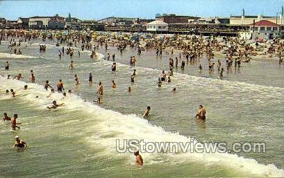 Boardwalk And Beach - Wildwood-by-the Sea, New Jersey NJ Postcard