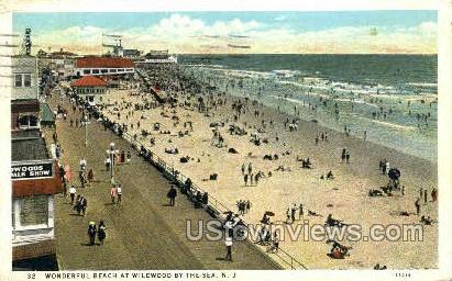 Wonderful Beach - Wildwood-by-the Sea, New Jersey NJ Postcard
