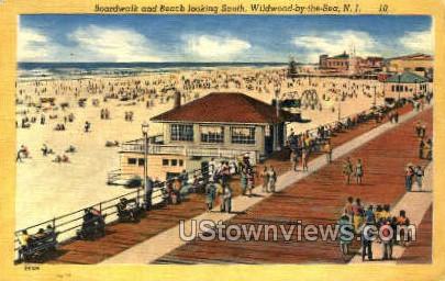 Boardwalk - Wildwood-by-the Sea, New Jersey NJ Postcard