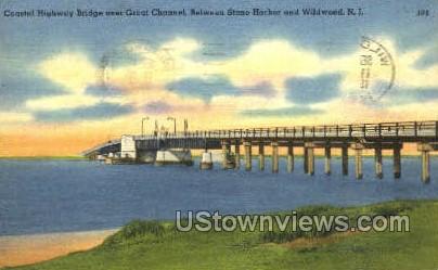 Highway Bridge, Great Channel - Wildwood-by-the Sea, New Jersey NJ Postcard