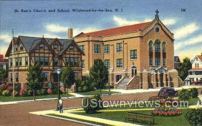 St Anns Church - Wildwood-by-the Sea, New Jersey NJ Postcard