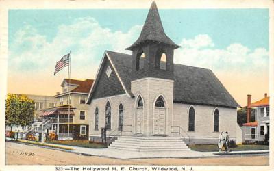 The Hollywood M. E. Church Wildwood, New Jersey Postcard