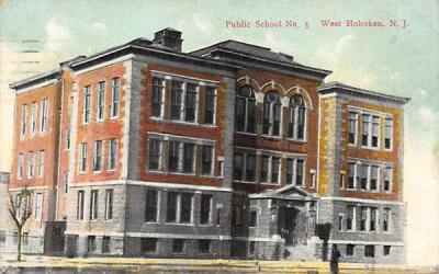 Public School No. 5 West Hoboken, New Jersey Postcard