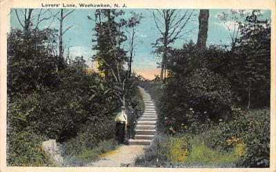 Lovers' Lane Weehawken, New Jersey Postcard