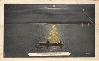 Moonlight Shadows on Sunset Lake Wildwood Crest, New Jersey Postcard
