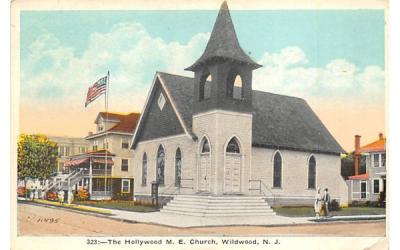 The Hollywood M. E. Church Wildwood, New Jersey Postcard