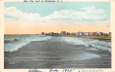 The Surf at Wildwood New Jersey Postcard