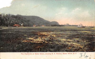 Highlands at Water Witch, showing R. R. Station New Jersey Postcard