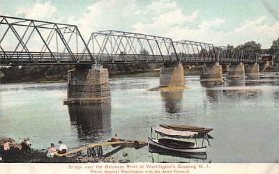 Delaware River at Washington's Crossing N. J. Washingtons Crossing, New Jersey Postcard