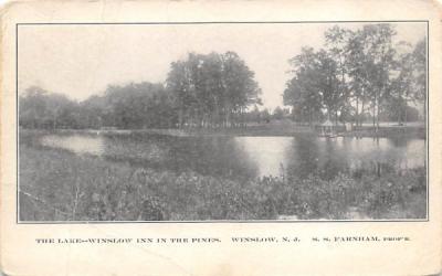 The Lake--Winslow Inn in the Pines New Jersey Postcard