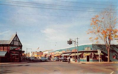 Five Corners, Business Section of Westwood New Jersey Postcard