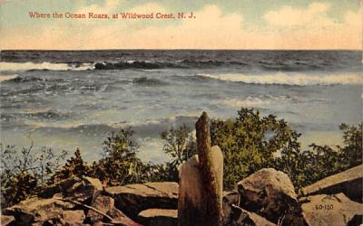 Where the Ocean Roars Wildwood Crest, New Jersey Postcard