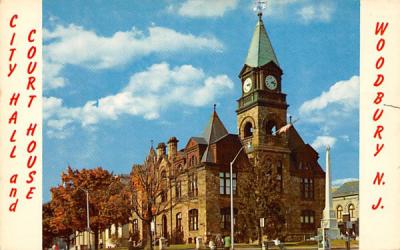 City Hall and Court House Woodbury, New Jersey Postcard