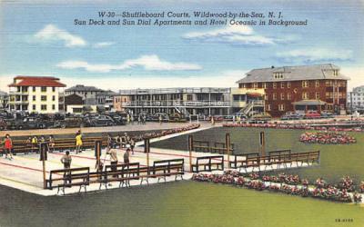 Shuffleboard Courts Wildwood, New Jersey Postcard